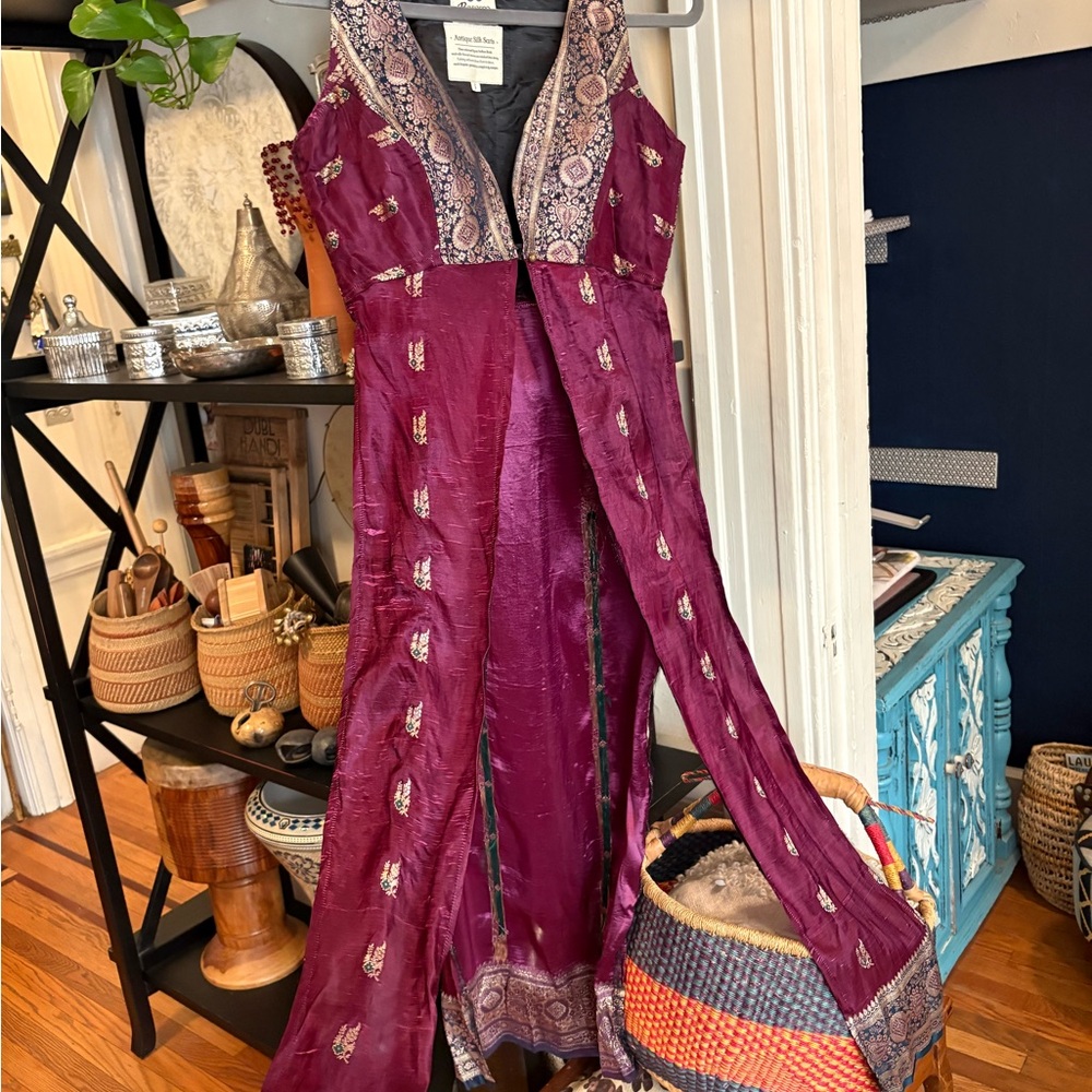 Barocco Tribal - Long Sari Panel Vest